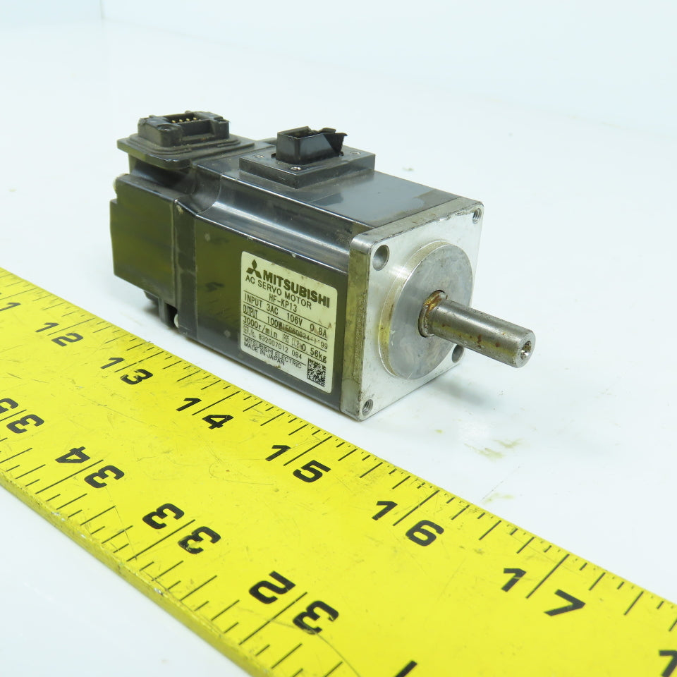 Mitsubishi HF-KP13 100W AC Servo Motor 3000RPM 3PH 106V 0.8A 8mm Shaft