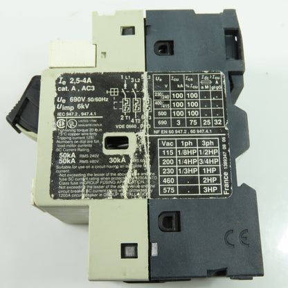 Telemecanique GV2-M08 Manual Motor Starter Protector 2.5-4A 690VAC Lot Of 4