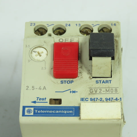Telemecanique GV2-M08 Manual Motor Starter Protector 2.5-4A 690VAC Lot Of 4