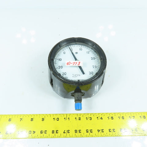 Ashcroft DuraGauge 4" Pressure Gauge 0-30 In Hg. Vac 0-30 PSI