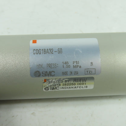 SMC CDG1BA32-60 Pneumatic Cylinder 145 PSI 60" Stroke 32mm Bore