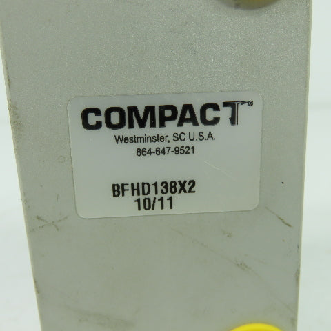 Compact BFHD138X2 Pneumatic Piston Cylinder 2" Stroke 1-3/8" Bore