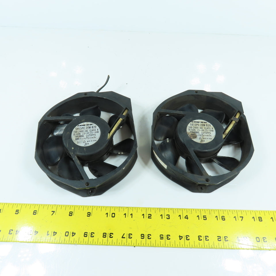 NMB 5915PC-20W-B20 Cooling Fan 200-240 VAC 50/60HZ Lot Of 2