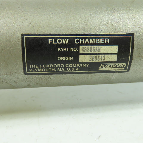 Foxboro BS806AN Manual Ball Valve Flow Chamber 1-1/2"