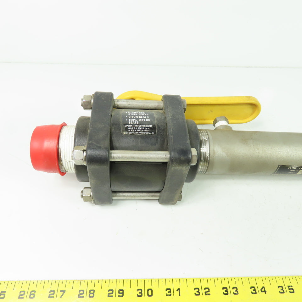 Foxboro BS806AN Manual Ball Valve Flow Chamber 1-1/2"