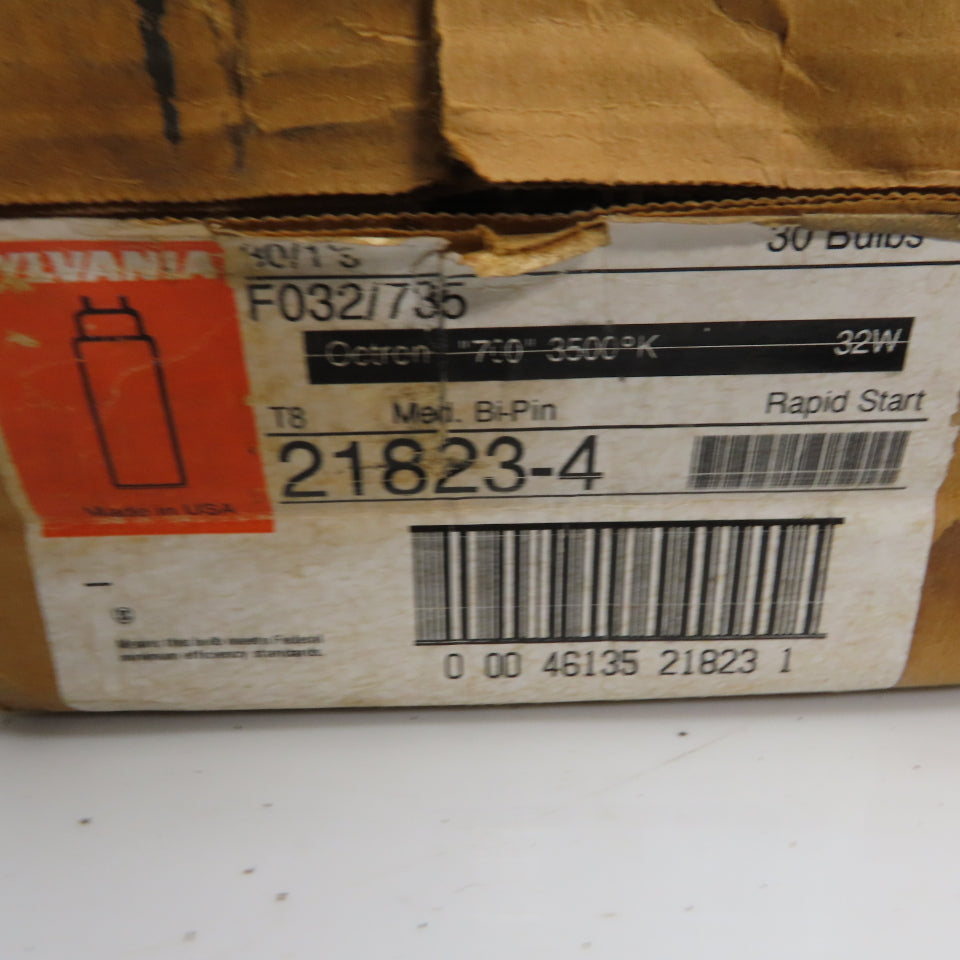 Sylvania 21823-4 Octron T-8 Fluorescent Bulbs 32W Rapid Start 4' long Case of 30