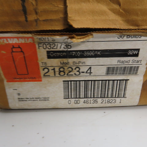 Sylvania 21823-4 Octron T-8 Fluorescent Bulbs 32W Rapid Start 4' long Case of 30