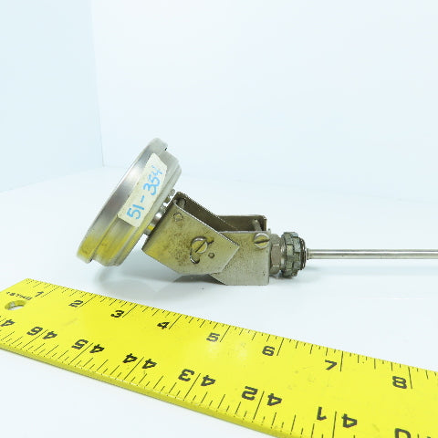 Weiss CR3204D 2-3/4" Temperature Gauge 0 to 200° F W/ 23" Probe