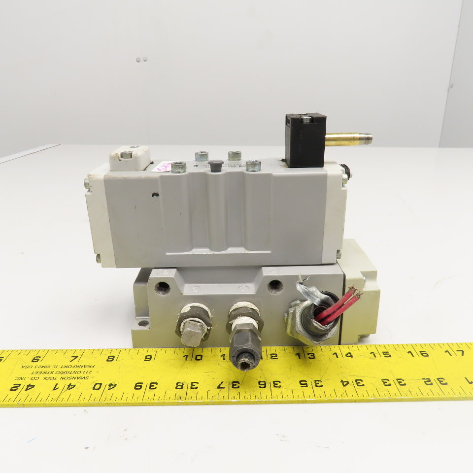 Parker H21VXBG023C 4 Way-2 Position Air Return Directional Valve 120VAC Coil