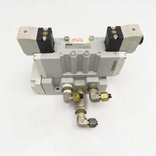 Parker H22VXBG023C 2 Position Double Solenoid Valve 120V Coil 1/2" NPT Manifold