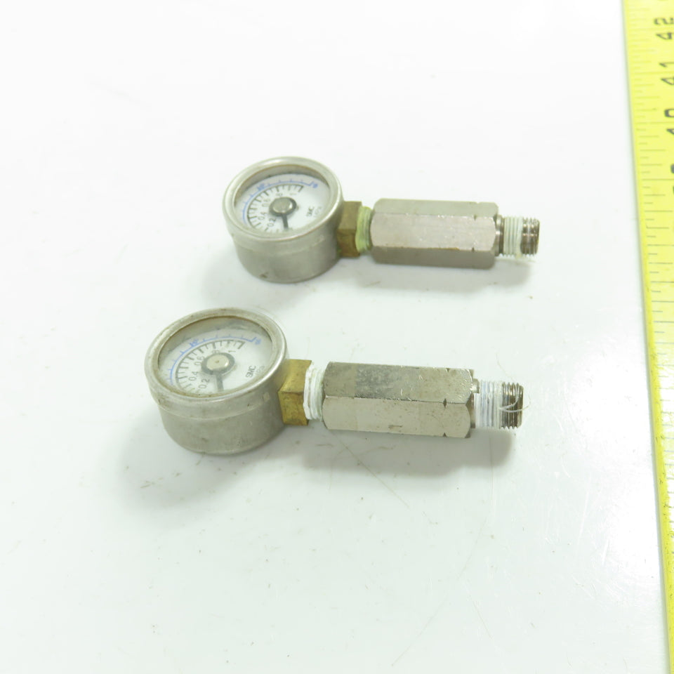 SMC 0-150PSI 0-1MPA Pressure Gage 1/8" NPT Lot Of 2
