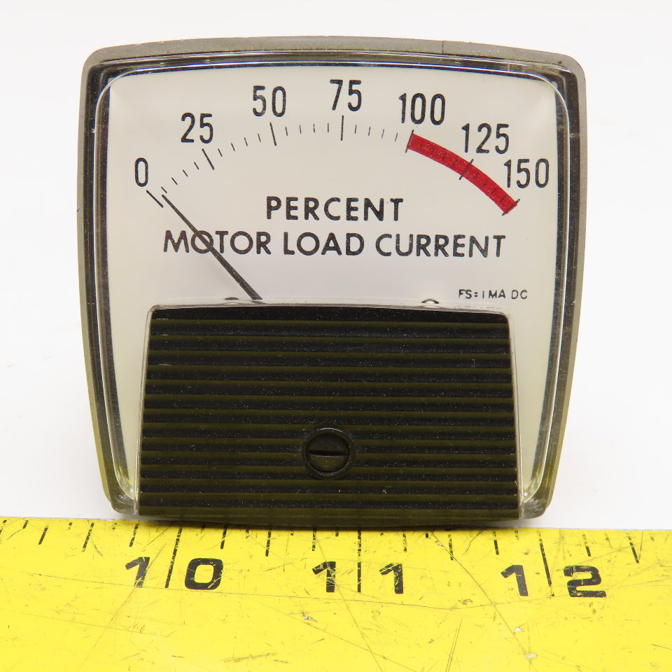 General Electric 841761 GE 254-2 Percent Motor Load Current Panel Meter 0-150%