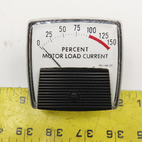 General Electric 841761 GE 254-2 Percent Motor Load Current Panel Meter 0-150%