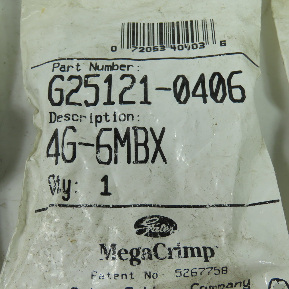 MegaCrimp G25121 Hydraulic Coupling Hose Fitting 4G-6MBX Lot Of 5