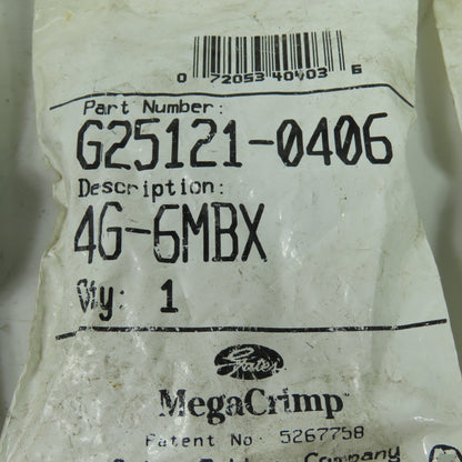 MegaCrimp G25121 Hydraulic Coupling Hose Fitting 4G-6MBX Lot Of 5