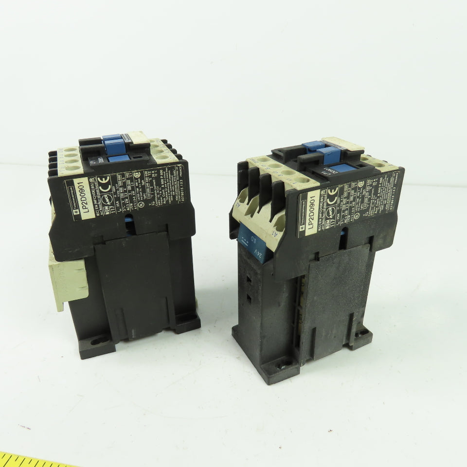 Telemecanique LP1 D0901 7.5Hp 600V 25A Contactor 24V Coil Lot Of 2