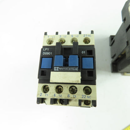 Telemecanique LP1 D0901 7.5Hp 600V 25A Contactor 24V Coil Lot Of 2