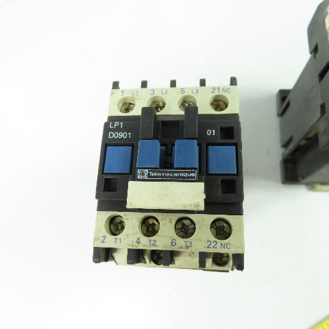 Telemecanique LP1 D0901 7.5Hp 600V 25A Contactor 24V Coil Lot Of 2