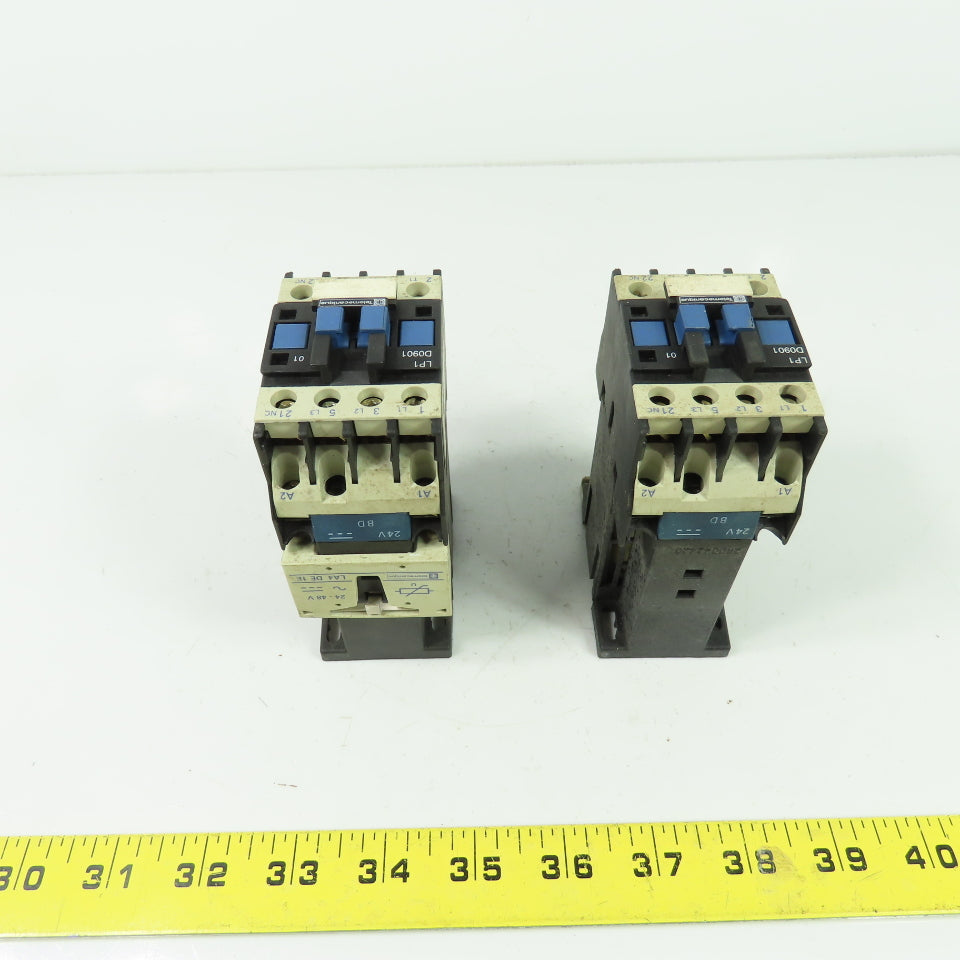 Telemecanique LP1 D0901 7.5Hp 600V 25A Contactor 24V Coil Lot Of 2