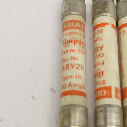 Gould Shawmut A6Y20 Amp Trap 20A 600V Type 1R Fuse NOS Lot Of 10