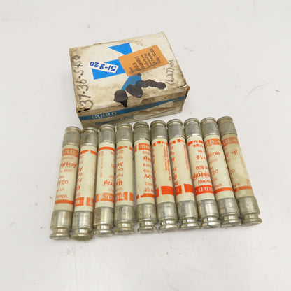 Gould Shawmut A6Y20 Amp Trap 20A 600V Type 1R Fuse NOS Lot Of 10
