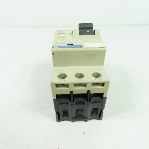 Telemecanique GV2-RT06 3 Pole Manual Motor Starter 600V 1Hp 1-1.6A Trip