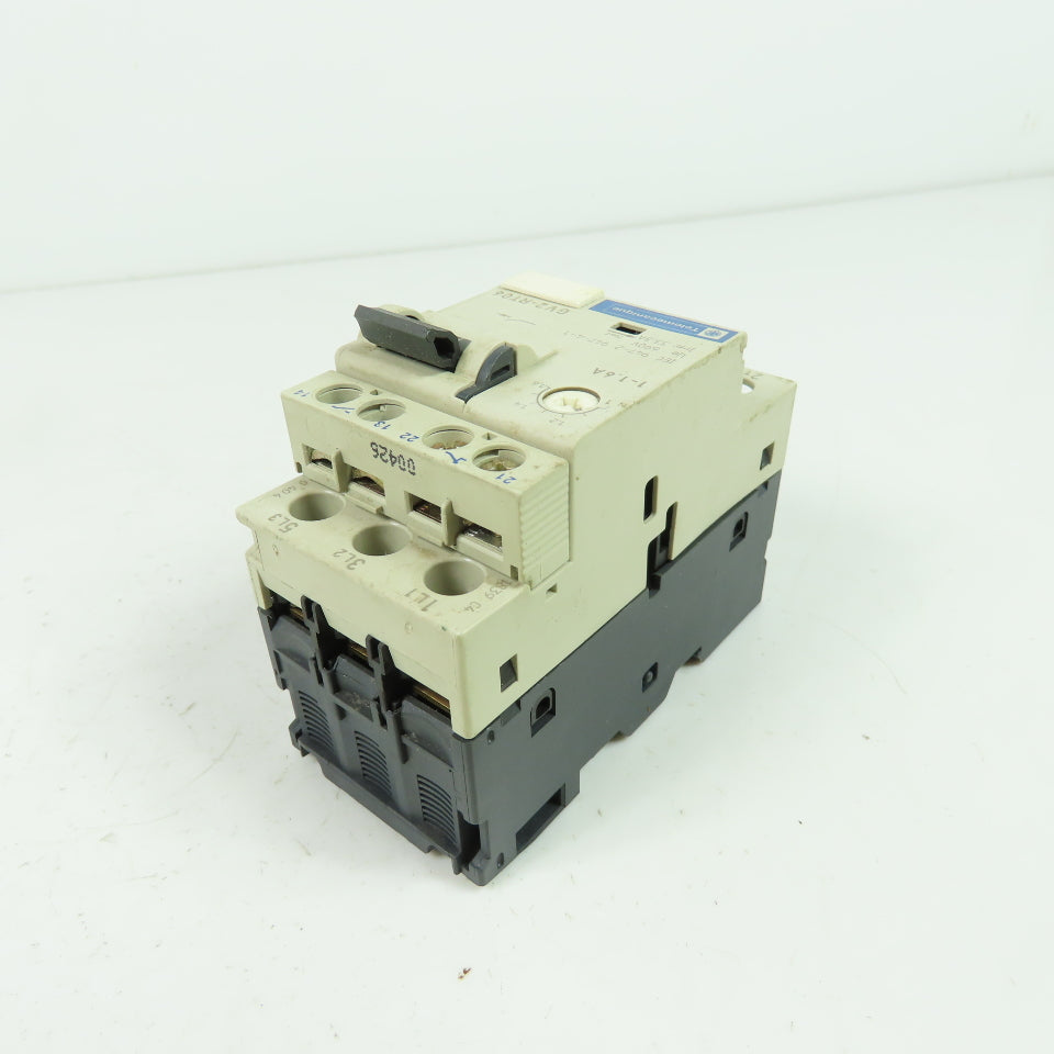 Telemecanique GV2-RT06 3 Pole Manual Motor Starter 600V 1Hp 1-1.6A Trip