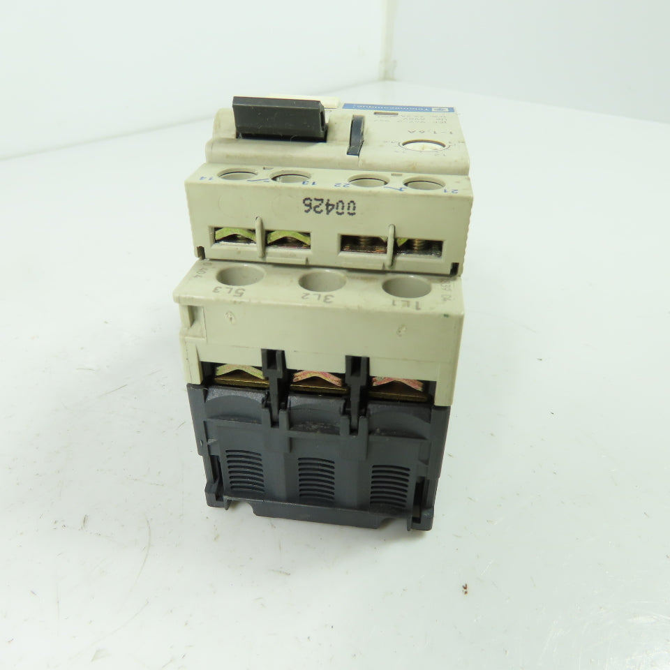 Telemecanique GV2-RT06 3 Pole Manual Motor Starter 600V 1Hp 1-1.6A Trip