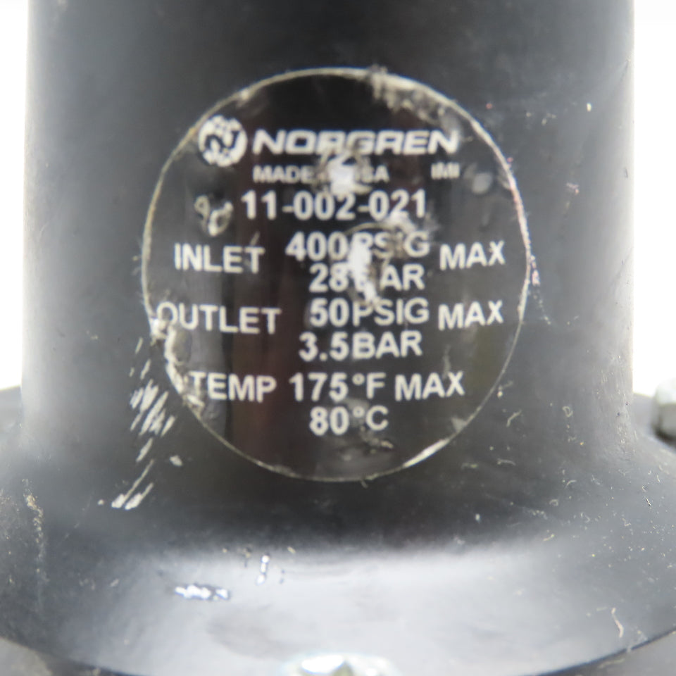 Norgren 11-002-021 Precision Air Pressure Regulator 1/4" NPT 400PSI Max