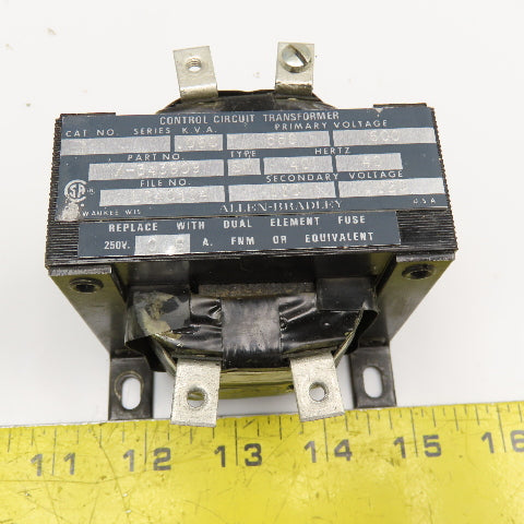 Allen Bradley 550/600V Pri. .060kVa 110/120V Sec. 40Hz Control Transformer