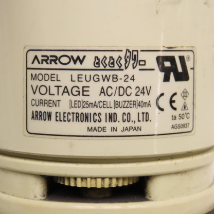 Arrow LEUGWB-24 Red LED Alert Beacon Light W/ Buzzer 24V AC/DC