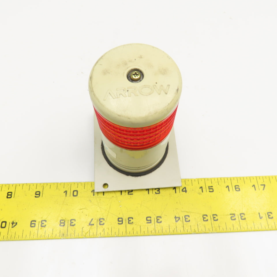 Arrow LEUGWB-24 Red LED Alert Beacon Light W/ Buzzer 24V AC/DC
