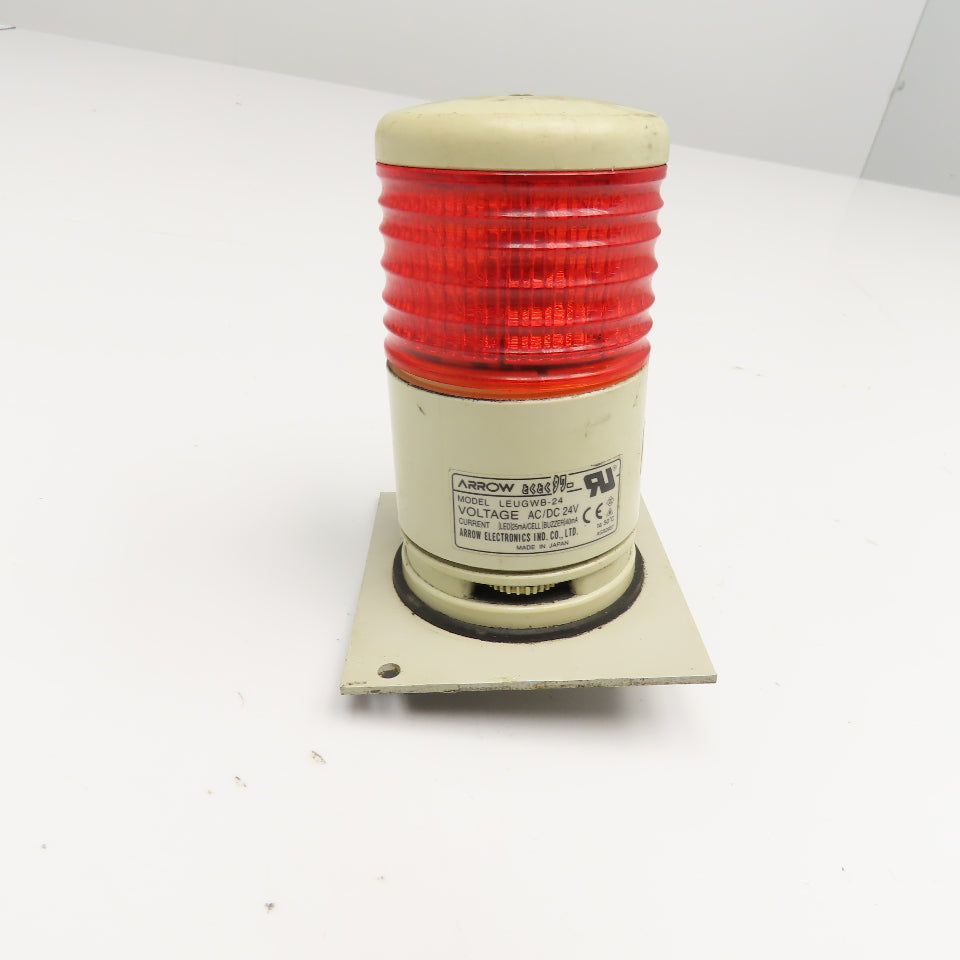Arrow LEUGWB-24 Red LED Alert Beacon Light W/ Buzzer 24V AC/DC