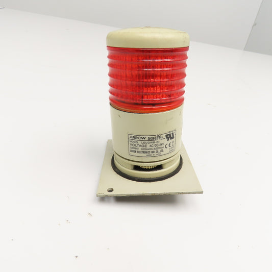 Arrow LEUGWB-24 Red LED Alert Beacon Light W/ Buzzer 24V AC/DC