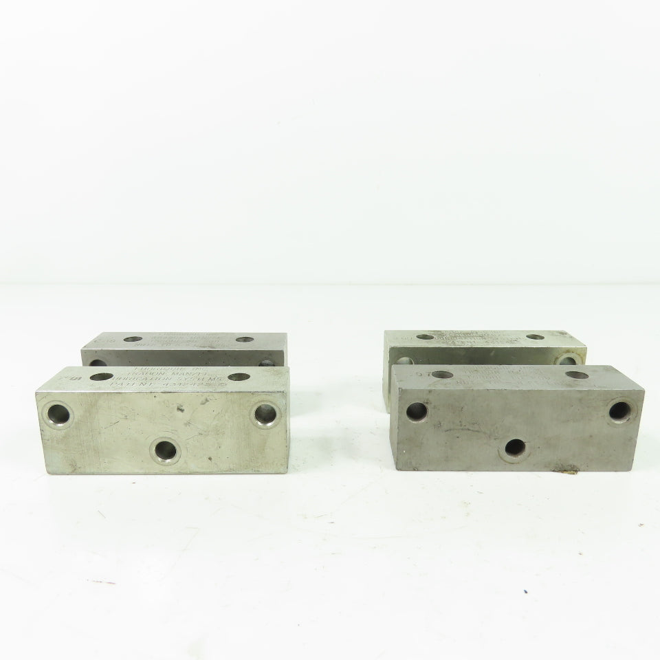 Lubriquip Trabon-Manzel Divider Modular Valve 3"x 1-1/8"x 57/64" Lot Of 4