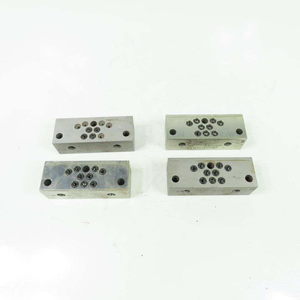 Lubriquip Trabon-Manzel Divider Modular Valve 3"x 1-1/8"x 57/64" Lot Of 4
