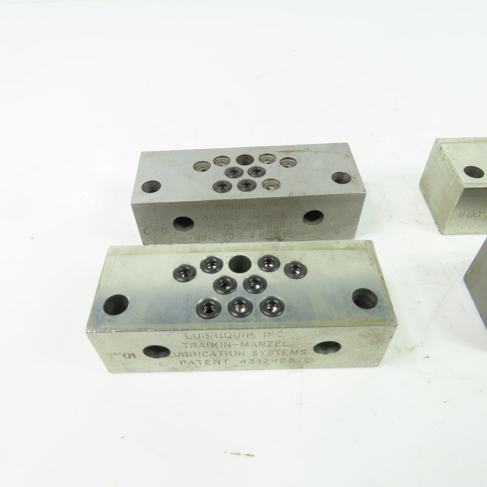 Lubriquip Trabon-Manzel Divider Modular Valve 3"x 1-1/8"x 57/64" Lot Of 4