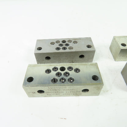 Lubriquip Trabon-Manzel Divider Modular Valve 3"x 1-1/8"x 57/64" Lot Of 4