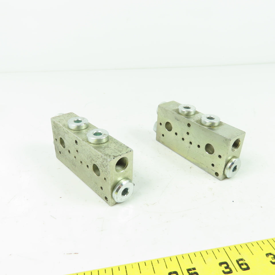 VGP Lubrication Distribution Block 2.8"x 1.3"x 0.7" Lot Of 2