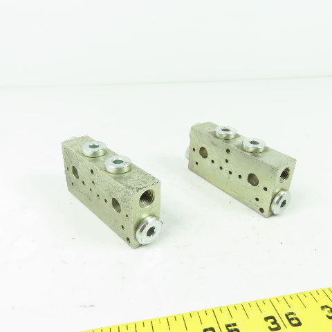 VGP Lubrication Distribution Block 2.8"x 1.3"x 0.7" Lot Of 2