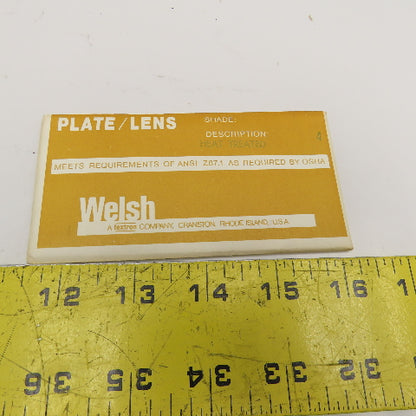 Welsh 2" x 4-1/4" Green Shade 4 Weld Plate Shield Glass Heat Treated Lot Of 12