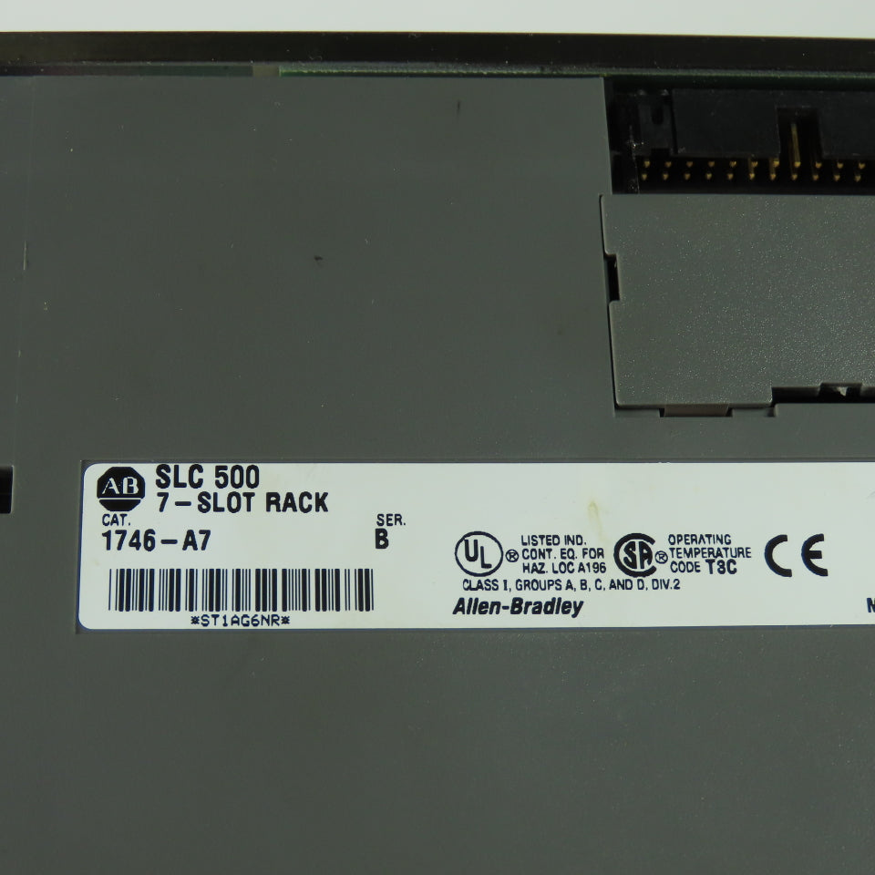 Allen Bradley 1746-A7 Ser B SLC500 7-Slot Chassis Rack W/1746-P1 Power Supply