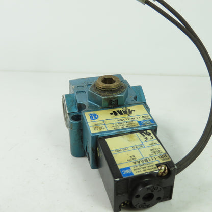 Mac 55B-11-PI-111BA Solenoid Valve 150PSI 120V 1/4" NPT