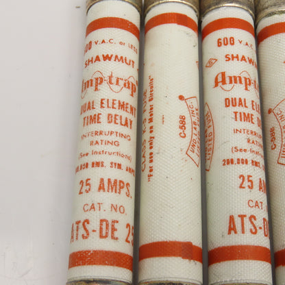Shawmut ATS-DE Amp Trap 25A 600V Class K-5 Dual Element Fuse Lot Of 9