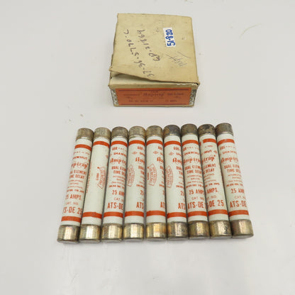 Shawmut ATS-DE Amp Trap 25A 600V Class K-5 Dual Element Fuse Lot Of 9