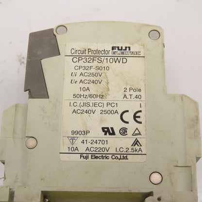 Fuji Electric CP32FS/10WD 10A Circuit Protector 250V 2 Pole Lot Of 3
