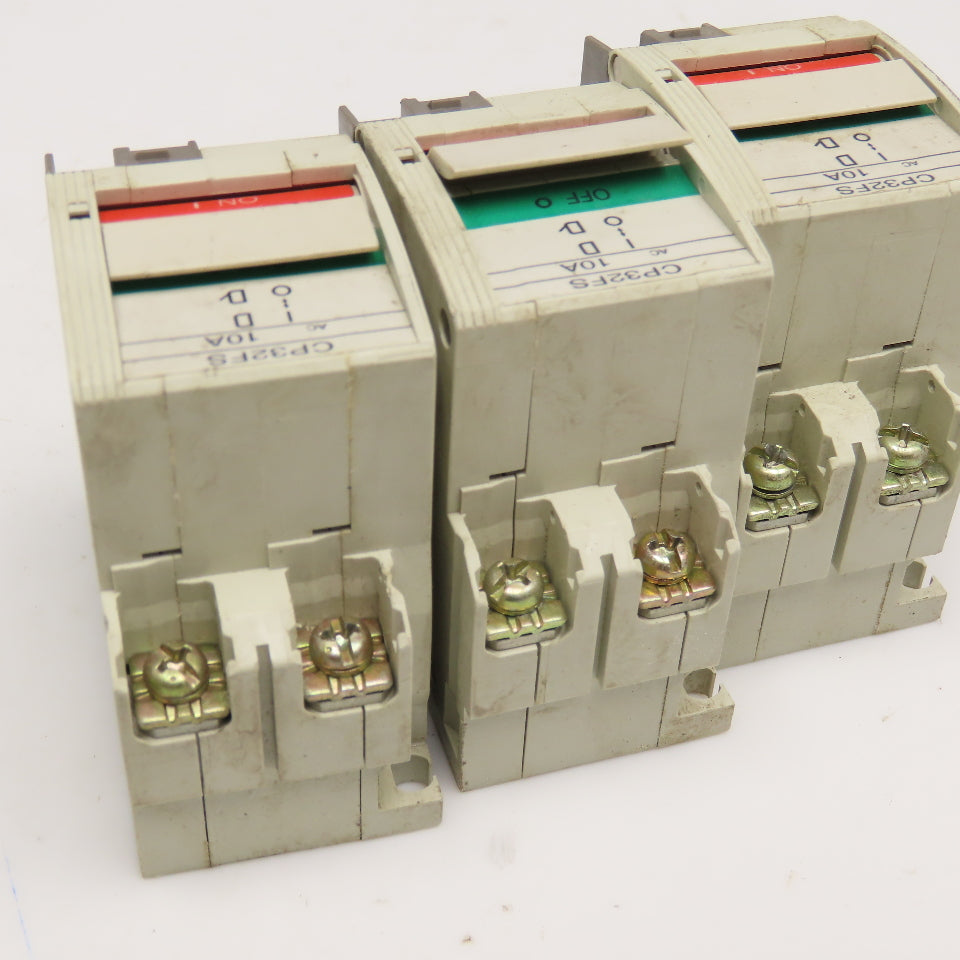 Fuji Electric CP32FS/10WD 10A Circuit Protector 250V 2 Pole Lot Of 3