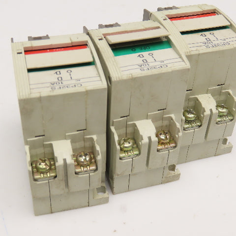 Fuji Electric CP32FS/10WD 10A Circuit Protector 250V 2 Pole Lot Of 3