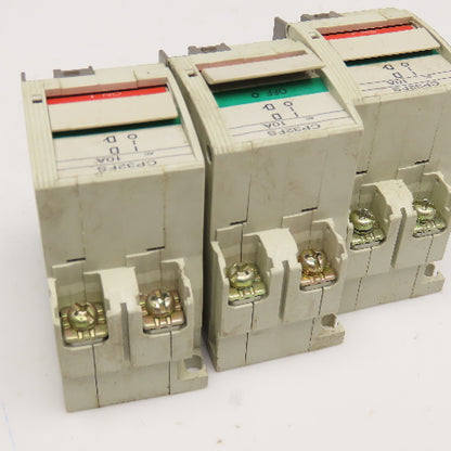 Fuji Electric CP32FS/10WD 10A Circuit Protector 250V 2 Pole Lot Of 3