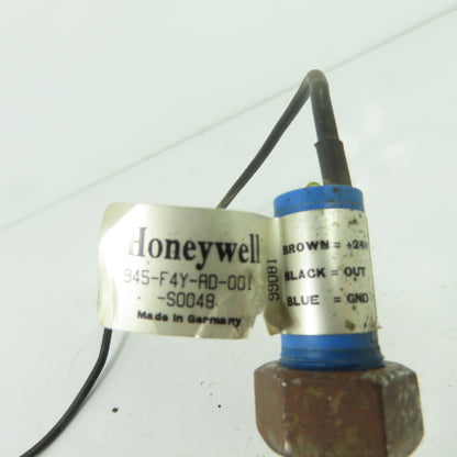 Honeywell 945-F4Y-AD-001-S0048 Proximity Switch Sensor Ultrasonic 24VDC